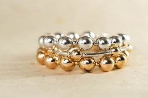 Shine Curves Bracelet - Silver & Gold