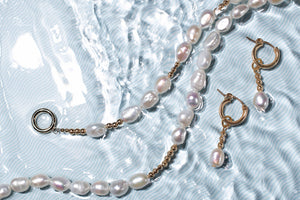 LUX Freshwater Pearl Hoop Earrings