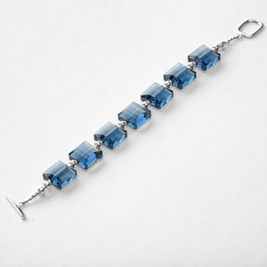 Crystal Stairway Bracelet – Denim Blue