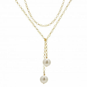Pearl Drop Wrap Necklace