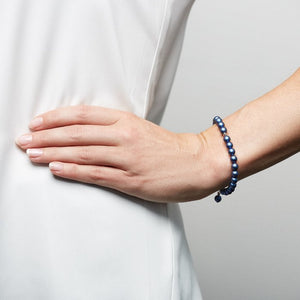 Petite Pearl Bracelet – Electric Blue