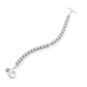 Petite Pearl Bracelet – Matte Grey