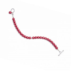 Petite Pearl Bracelet – Raspberry Ice