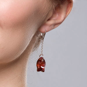 Poisson Earrings – Red Magma