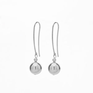 Shine Drop Earrings – Silver