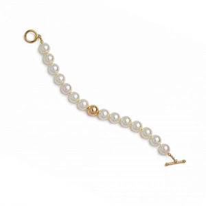 Shine Pearl Bracelet – Cream Pearl & Gold