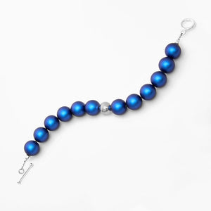 Shine Pearl Bracelet – Electric Blue & Silver