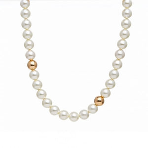 Shine Pearl Necklace – Cream Pearl & Gold