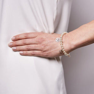 Tropical Charm Bracelet – Cream Pearl