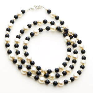 Eye Spy Bubble Pearls - Black & Cream Pearl